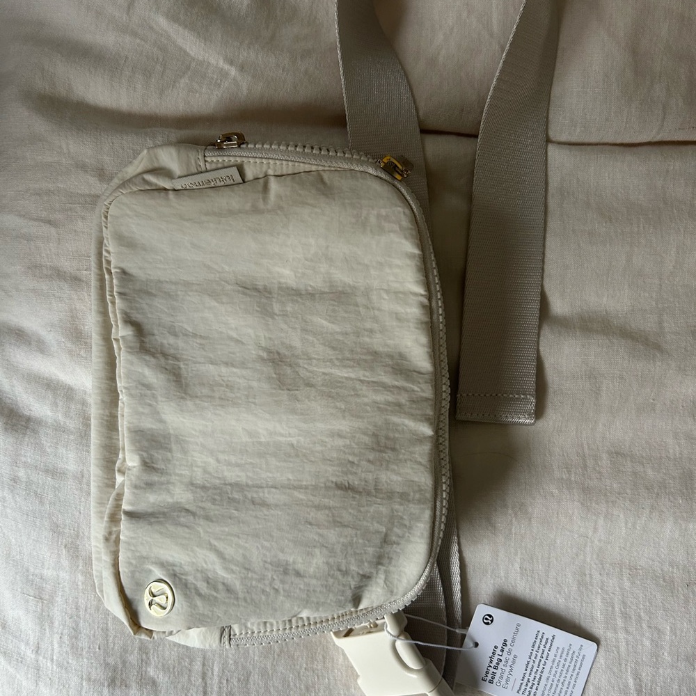 Lululemon Beige Crossbody Bag with Adjustable Strap